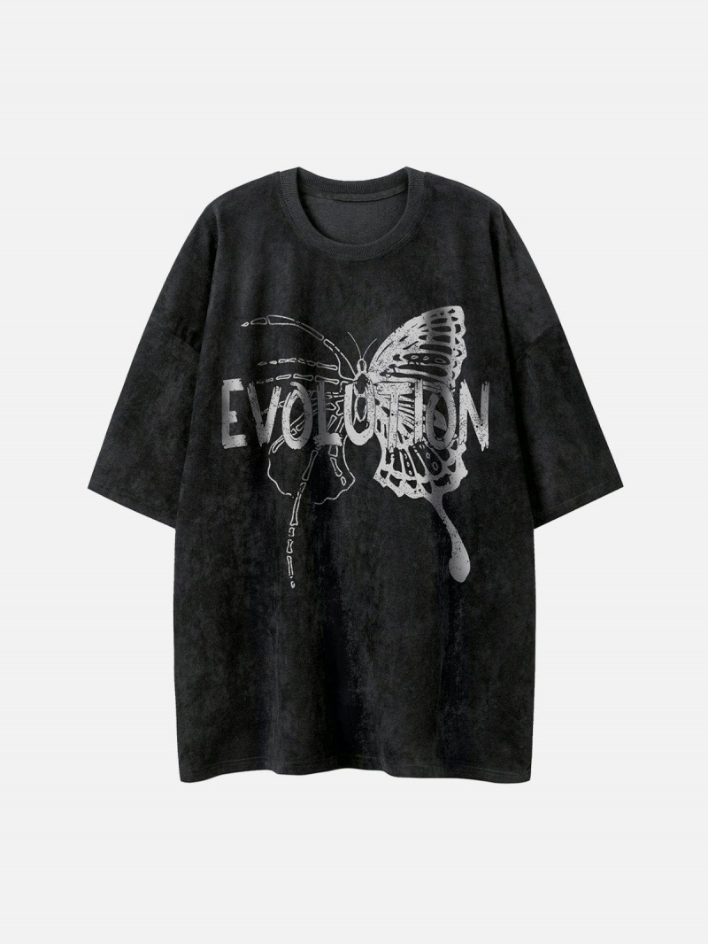 T Shirts Aelfric Eden Butterfly Print Tee Abricot | PSZ-32829463